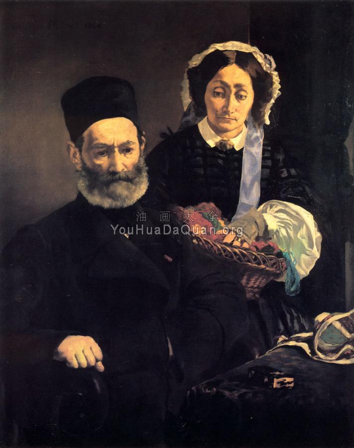 M. and Mme Auguste Manet - 爱德华·马奈